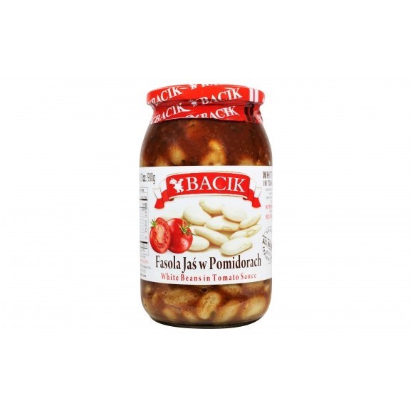 Bacik White Beans in Tomato Sauce/Fasola Jas w Pomidorach 900mL/31 oz